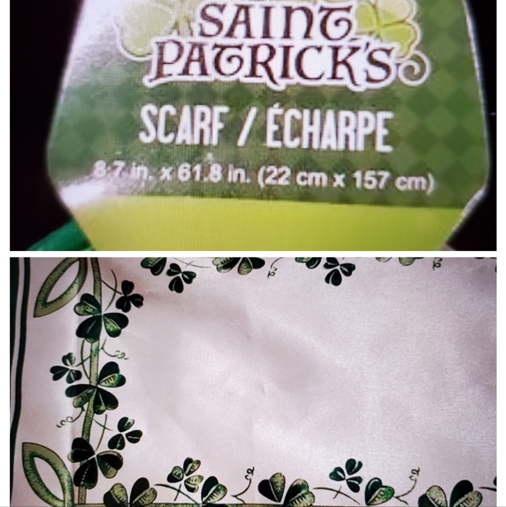 Two Irish motif scarves